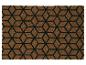 Paillasson en coco, motif géométrique noir et beige.