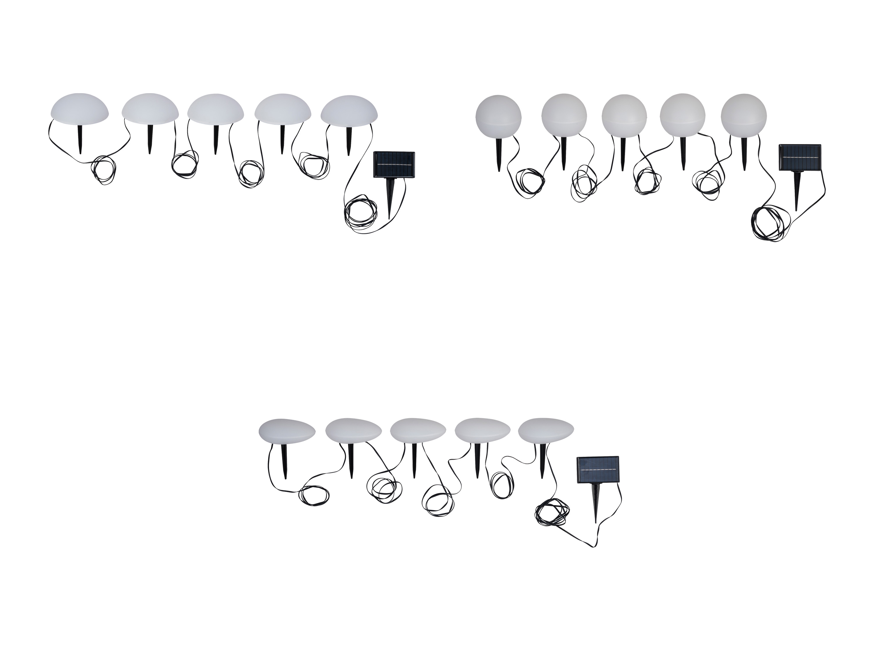 LIVARNO home Balises solaires, 5 LED