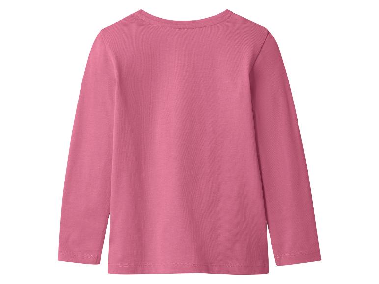 T-shirt uni rose à manches longues pour enfant