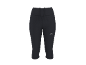Legging de sport capri noir pour femme avec logo discret sur la cuisse.