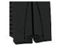 Fermeture d'un rangement pliable noir.