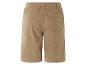 Shorts en velours côtelé beige.