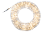 Guirlande lumineuse transparente avec LED blanc chaud, enroulée en cercle