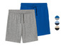 Deux paires de shorts pour garçons en gris et bleu