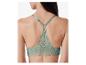 Soutien-gorge vert clair en dentelle, vue arrière.