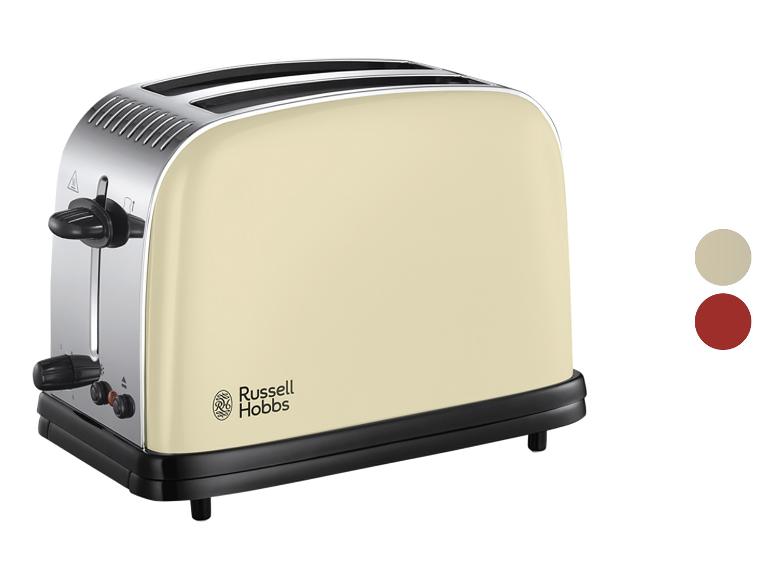 Un grille-pain Russell Hobbs crème.