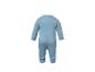 Pyjama bébé bleu clair avec pieds fermés, vue de dos.