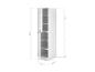 Armoire blanche avec deux portes et étagères, dimensions : 200x67,6x50 cm