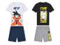 Pyjamas enfant : t-shirts Dragon Ball Z et Pikachu, shorts assortis.