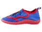 Chaussons de bain Spiderman, bleus et rouges.