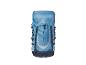 Un sac à dos bleu Crivit avec de nombreux compartiments.