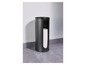 Un porte-papier toilette noir avec deux rouleaux.