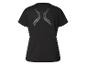 T-shirt de sport noir avec des détails réfléchissants.