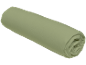 Rouleau de tissu vert clair, enroulé en diagonale.