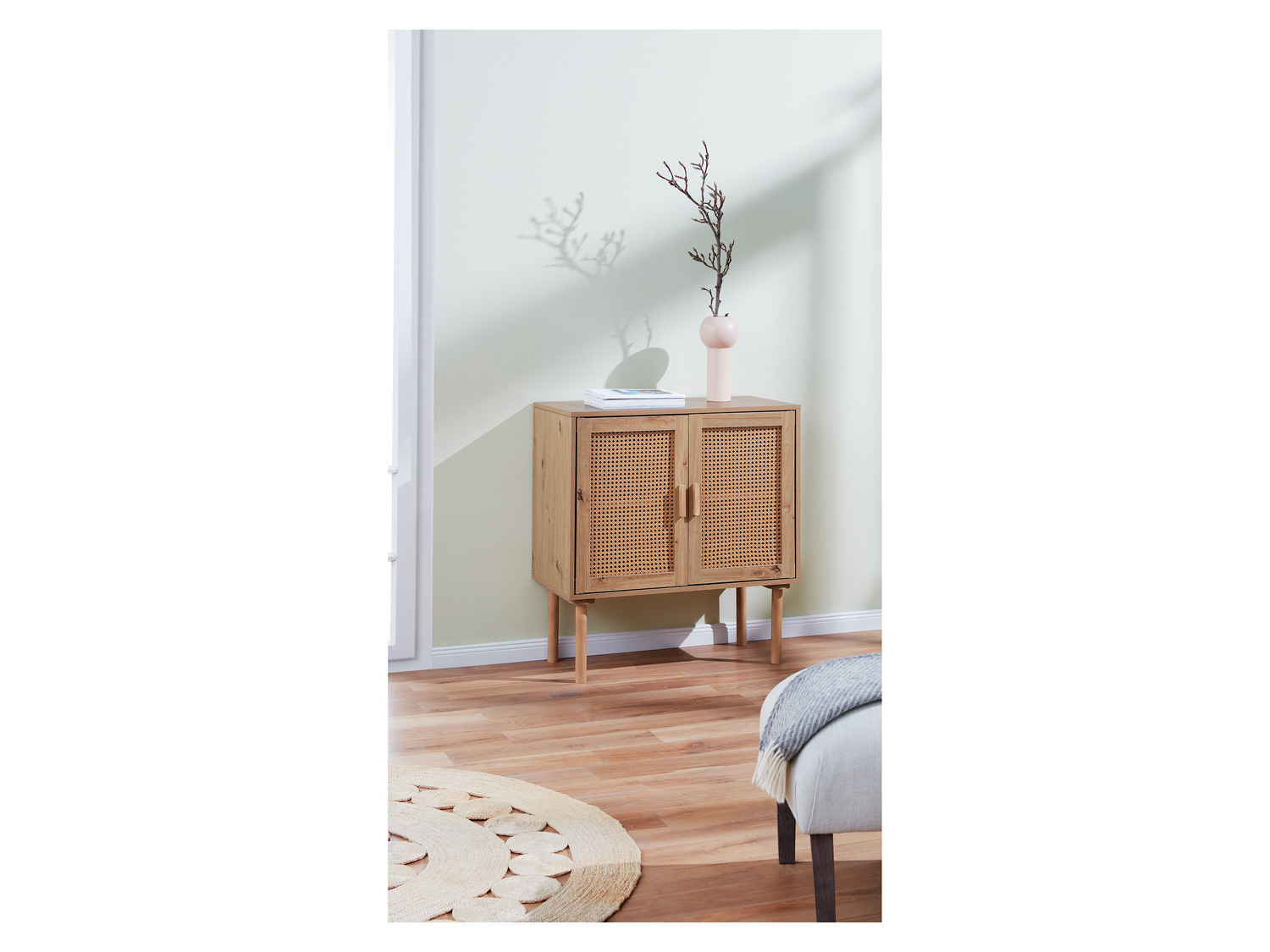 Commode à 2 Portes Coulissantes en Bois de Paulo