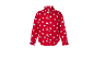 Chemise rouge à manches longues pour enfant avec motif Père Noël