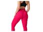 Leggings et top de sport rose vif.