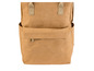 Un sac à dos brun en matière ressemblant à du papier.