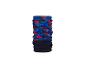 Cache-cou multifonctionnel avec motif montagne en bleu et rouge