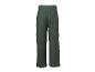 Pantalon large vert foncé en tissu texturé et froissé.