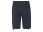 Short cargo bleu marine avec cordon de serrage.