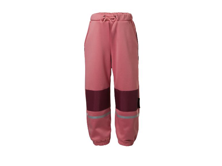 Pantalon de survêtement rose pour enfant avec empiècements rose foncé et détails réfléchissants