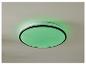 Un luminaire LED rond de plafond avec une lumière verte et un motif d'étoiles.