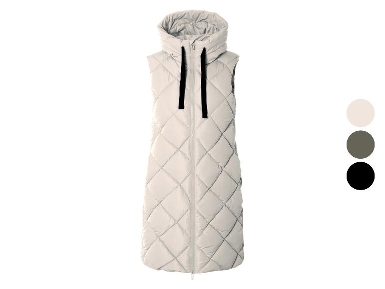 Gilet matelassé pour femme avec capuche.
