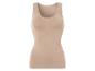 Un débardeur beige avec soutien-gorge intégré.