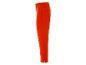 Un pantalon orange avec une taille élastique.