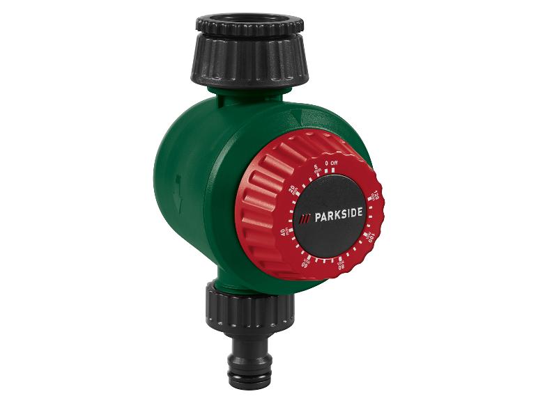 Minuteur d'arrosage PARKSIDE avec cadran rotatif rouge et corps vert