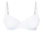 Un soutien-gorge blanc avec des bretelles larges.