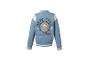 Veste bleue avec imprimé ourson et texte « NEW YORK ALLSTARS » au dos.