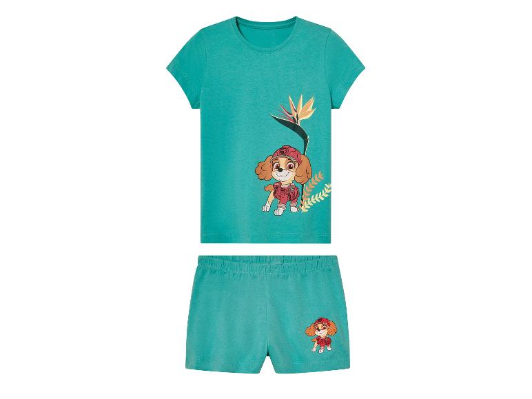 Pyjama enfant avec t-shirt et short, motif Pat' Patrouille.