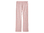 Pantalon de pyjama rose à petit motif floral.
