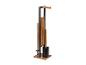Porte-papier toilette et porte-brosse WC en bois et métal.