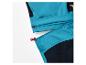 Pantalon bleu avec fermetures éclair et détails bleus et noirs.