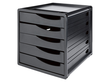 UNITED OFFICE® Module de classement à 5 tiroirs, noir