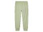 Un pantalon de survêtement vert clair.