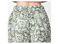 Pantalon femme avec taille élastique et motif feuilles