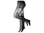 Deux paires de collants noirs avec une bande transparente.