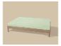 Cadre de lit en bois avec un matelas vert clair