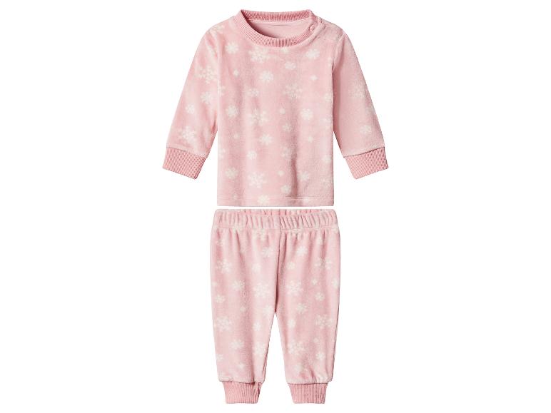 Pyjama rose pour bébé avec motif flocon de neige