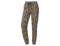 Pantalon de jogging beige à imprimé zèbre.