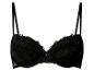 Soutien-gorge noir en dentelle avec bretelles