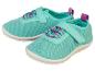 Deux paires de tennis turquoise pour enfant avec fermeture auto-agrippante.