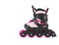 Rollers en ligne roses et noirs pour enfants