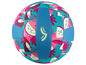 Un ballon de volley-ball bleu avec un motif tropical de Crivit.