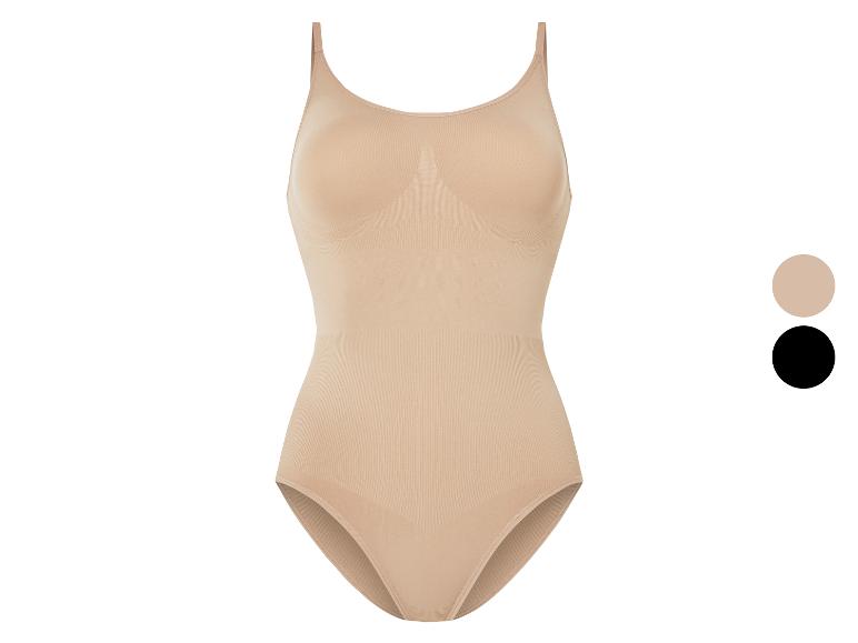 Body sculptant beige et noir, sans coutures.