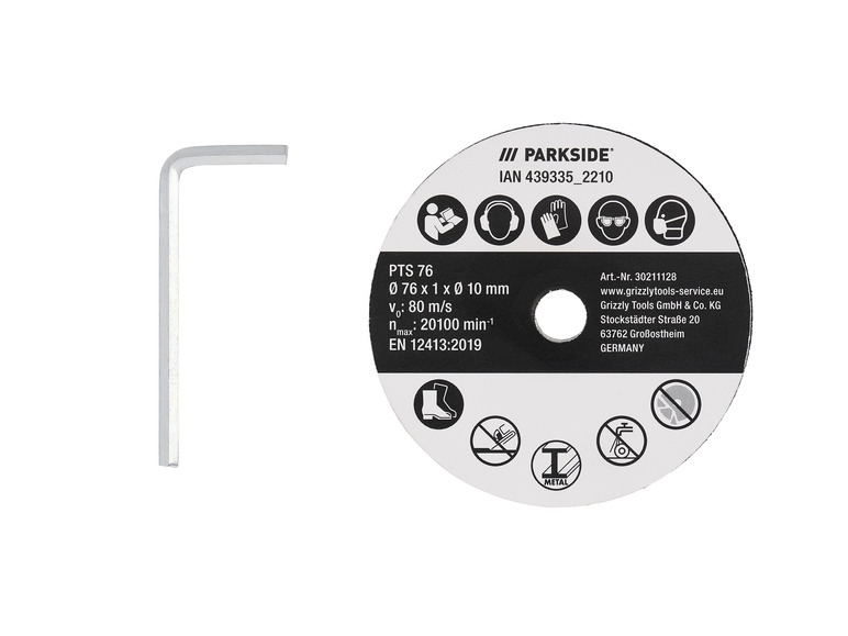 Aller en mode plein écran : PARKSIDE® Meuleuse d'angle sans fil PWSAM 20-Li A1, 20 V - Image 6